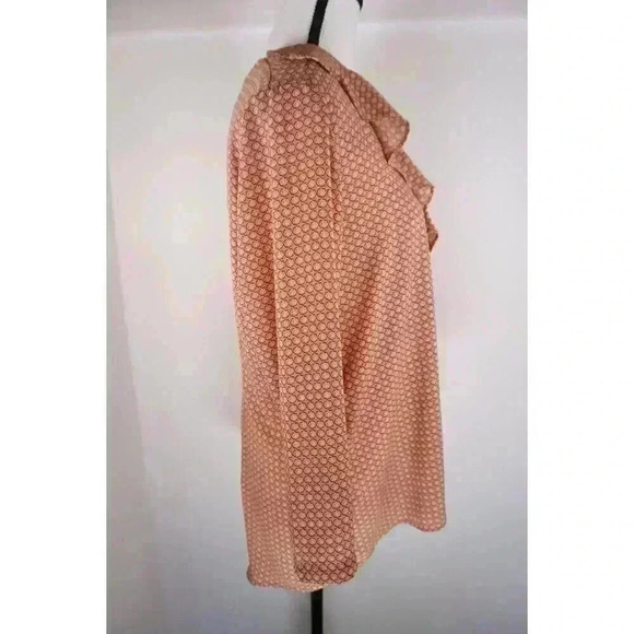 Van Heusen Ruffled V-Neck Long Sleeve Blouse - Size M - Picture 8 of 12